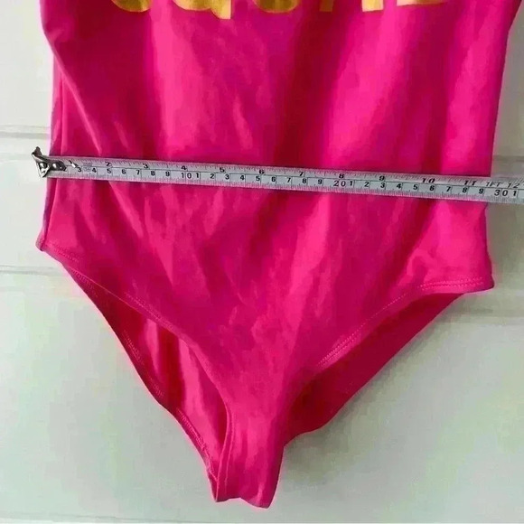 PINK ONE PIECE  SWIMWEAR SQUAD SIZE S-M - Picture 3 of 10